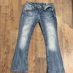 Miss Me Flare Jeans in Faded Blue